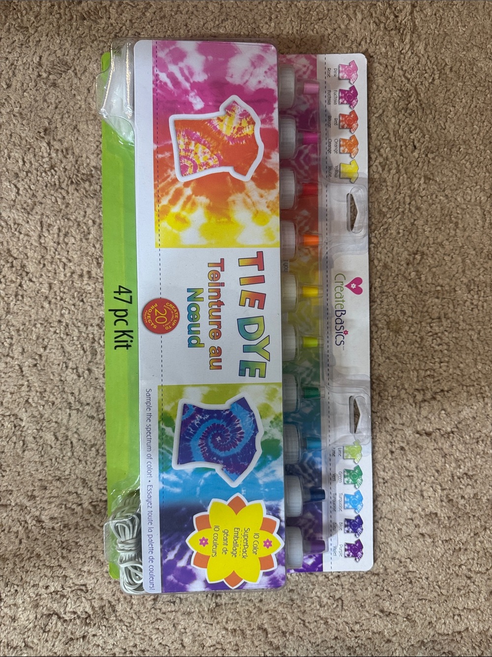 Tie Dye Kit - Multicolor 47-Piece Home Party Supplies